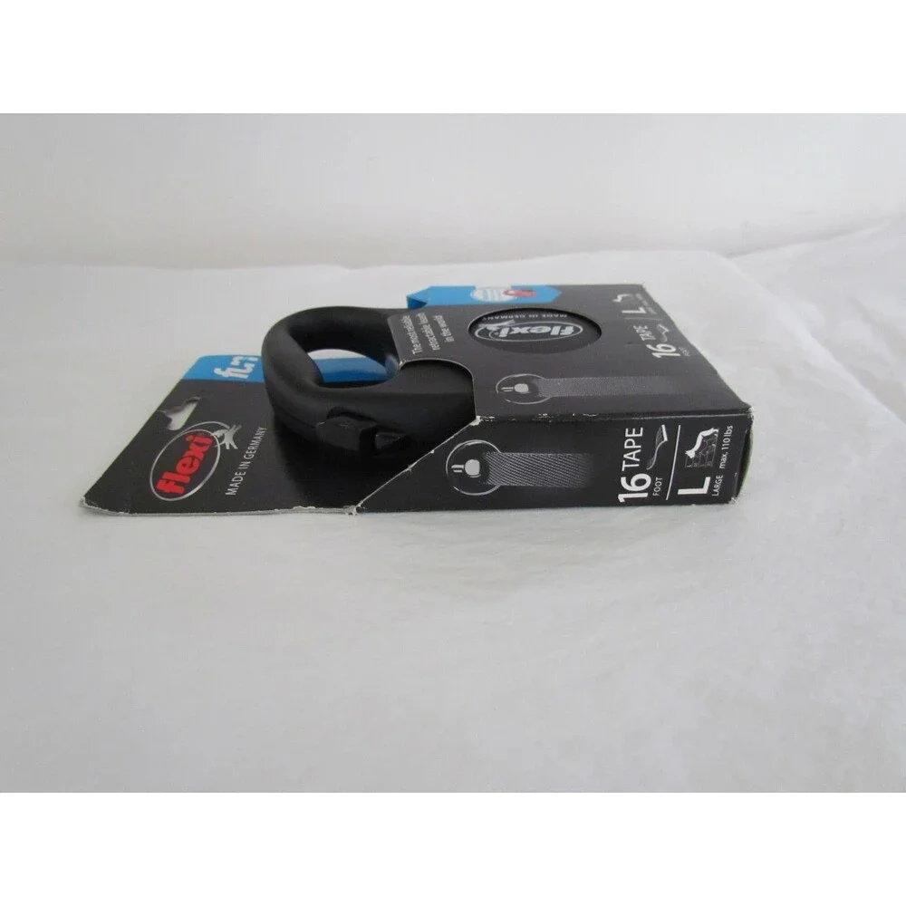 Flexi Fun Large Retractable Tape Dog Leash 16 Ft Black 110 lbs FU30T5 New